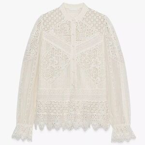 EMBROIDERED LACE BLOUSE ZW COLLECTION